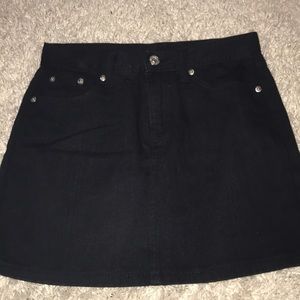 black jean skirt